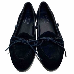 Frette By Harrys London EU 40, US 9 Black Suede Shoes Drivers Loafer Apron Toe